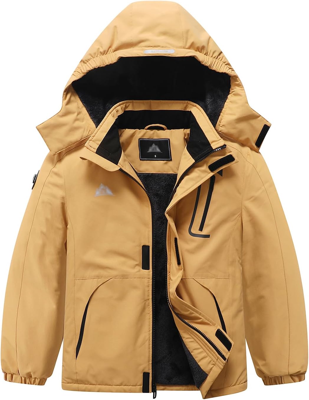 Waterproof Kids Ski Jacket with Detachable Hood