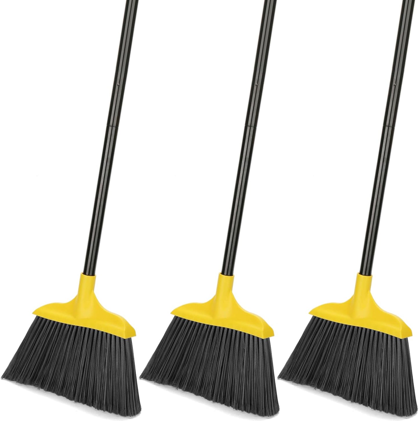 Kefanta 3 Pack Heavy-Duty Brooms for Outdoor and Indoor Use