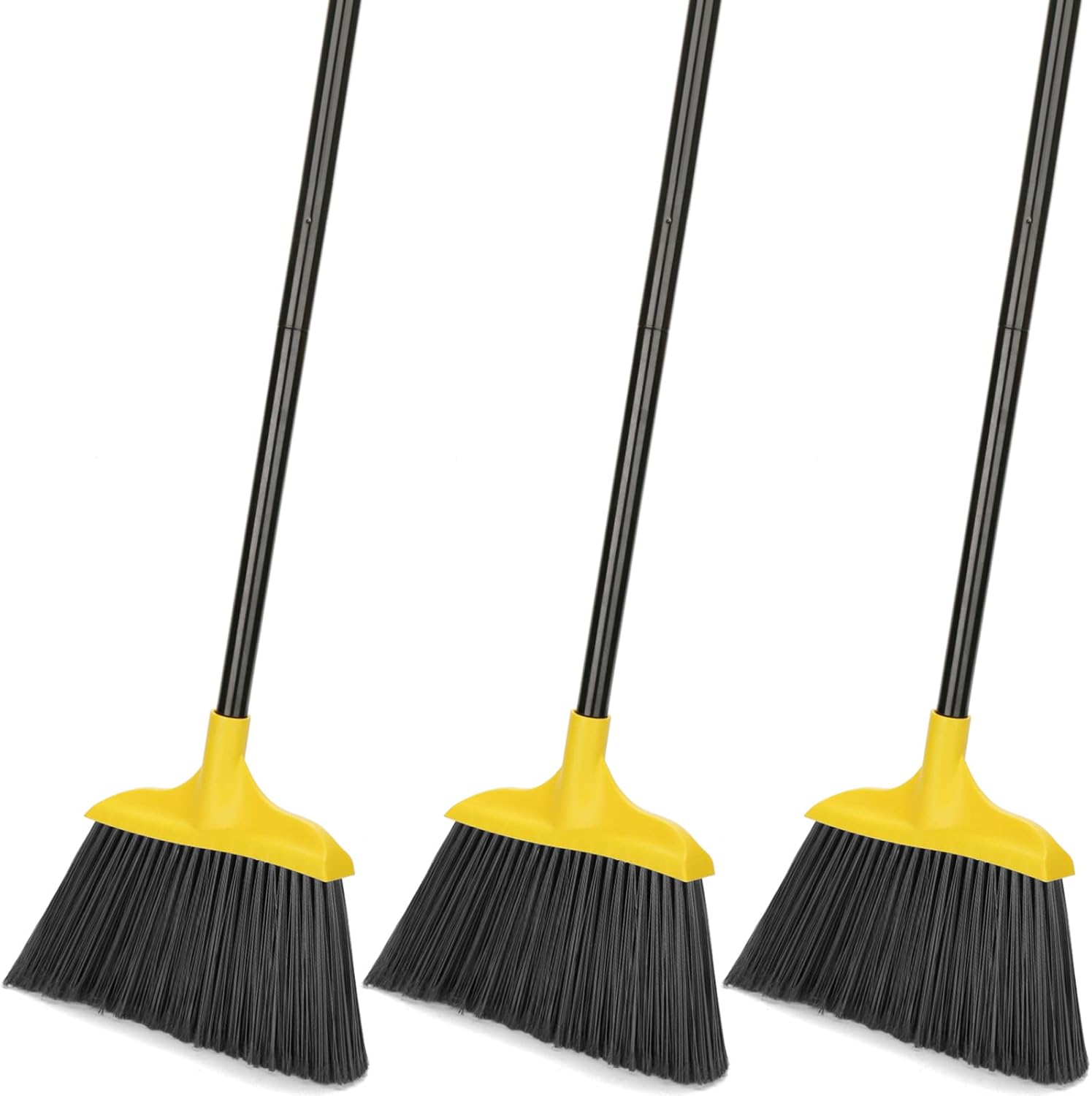Kefanta 3 Pack Heavy-Duty Brooms for Outdoor and Indoor Use