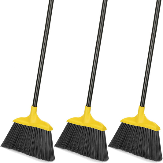 Kefanta 3 Pack Heavy-Duty Brooms for Outdoor and Indoor Use