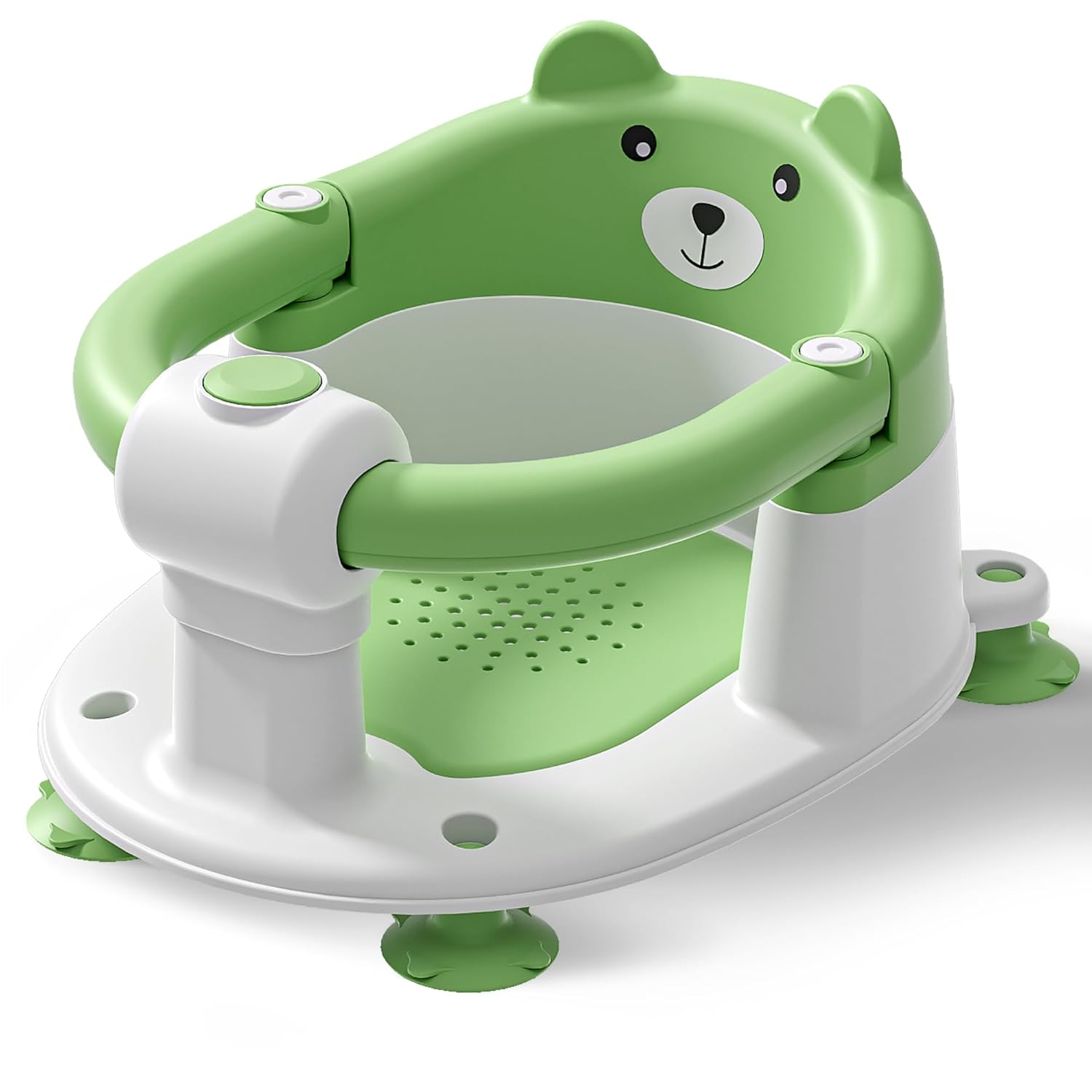 Non-Slip Baby Bath Seat for Safe Showers, Green