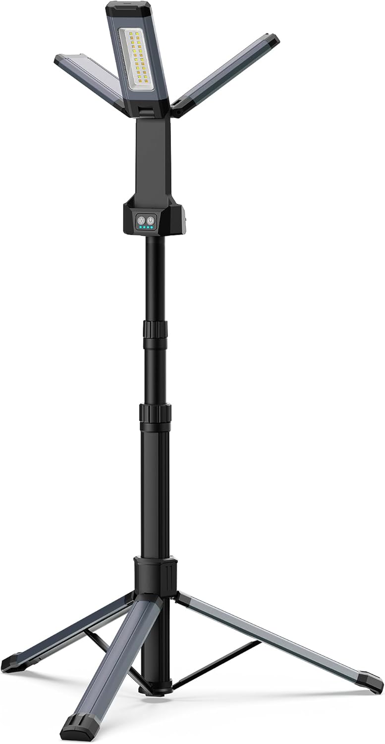 Rechargeable LED Work Light with Stand for Outdoor Use