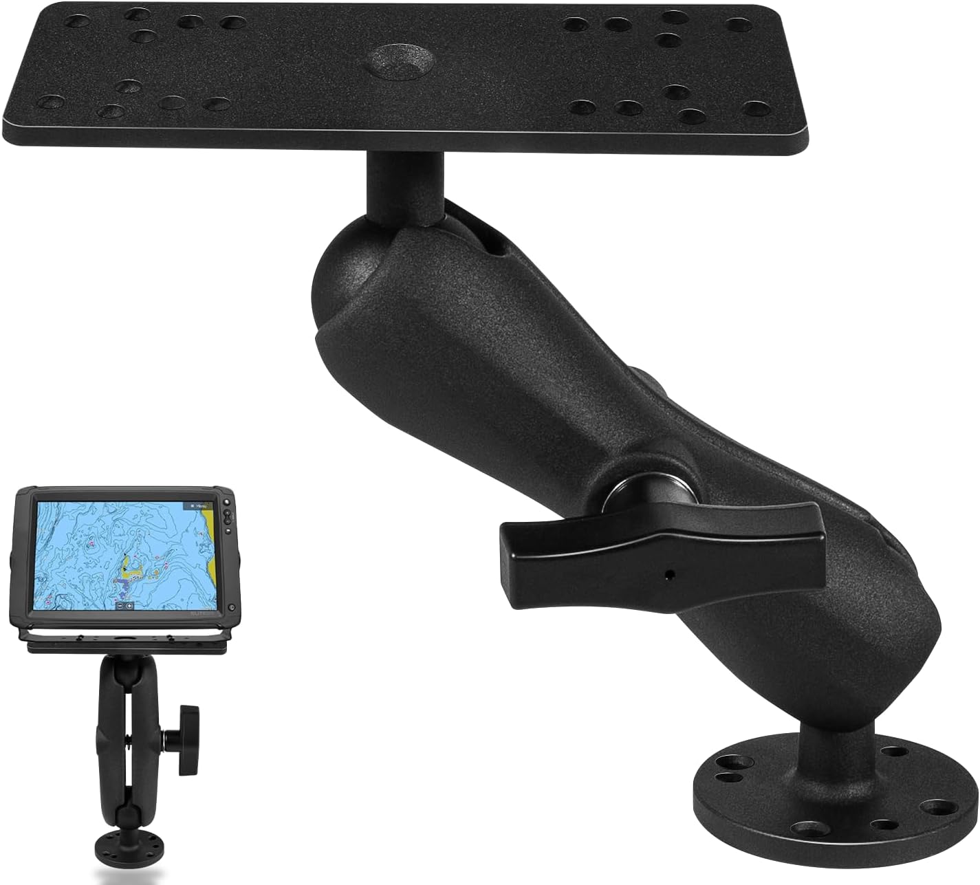 Heavy Duty Aluminum Alloy Fish Finder Mount for Marine Use
