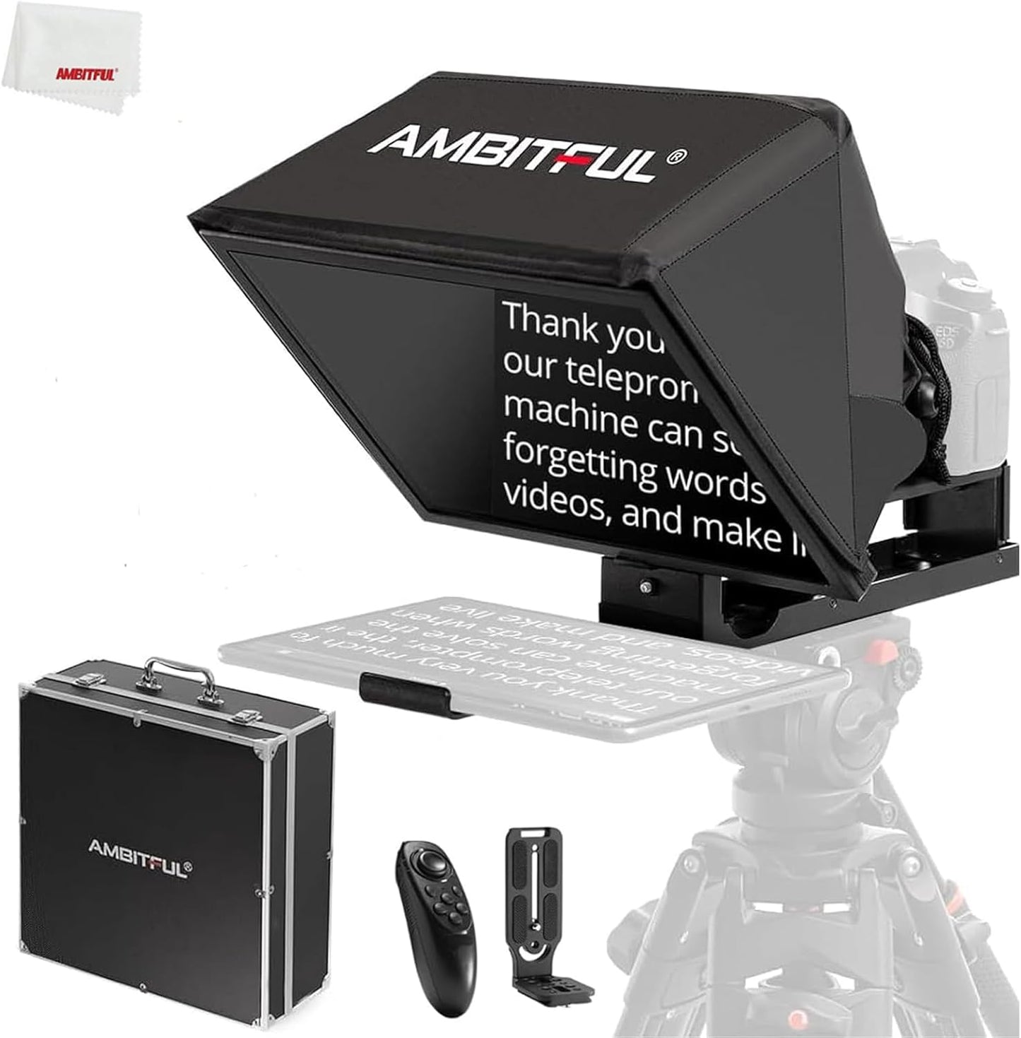 AMBITFUL T14 Pro 14ft' Teleprompter for Easy Video Recording