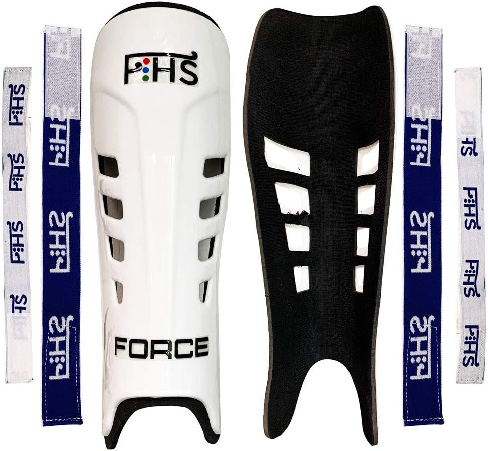 Field Hockey Shin Guards FORCE Symphony Colors White Blue Teal