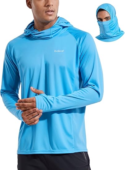 BALEAF Men's Sun Protection Hoodie Shirt for Outdoor Activities