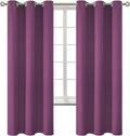 Room Darkening Curtains 72 in Long Eggplant Purple - Insulated Drapes
