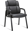 CLATINA Leather Guest Chair with Padded Arm Rest - Ergonomic Reception