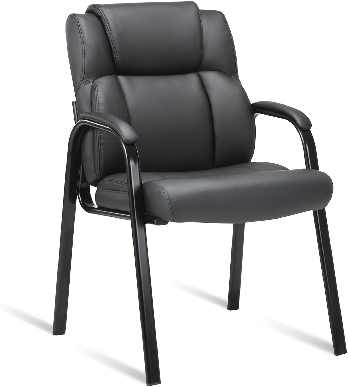 CLATINA Leather Guest Chair with Padded Arm Rest for Comfort