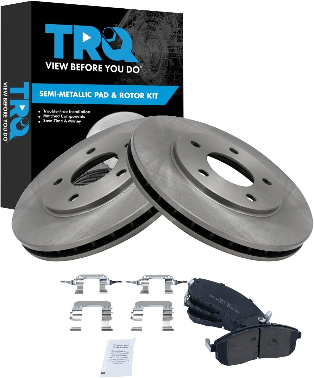 TRQ Front Brake Pad & Rotor Kit for 2013-2019 Nissan Sentra