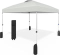10x10 Pop Up Canopy Instant Setup Beach Tent - Fast One-Push Frame