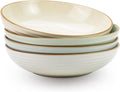 Jupiter Pasta Bowls Set of 4 - 30 OZ Colorful Stoneware Salad Bowls