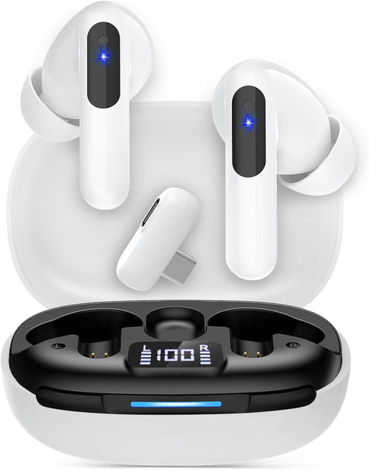 RYR Wireless Gaming Earbuds: Bass Stereo, Noise-Cancelling Mic, 36H Playtime