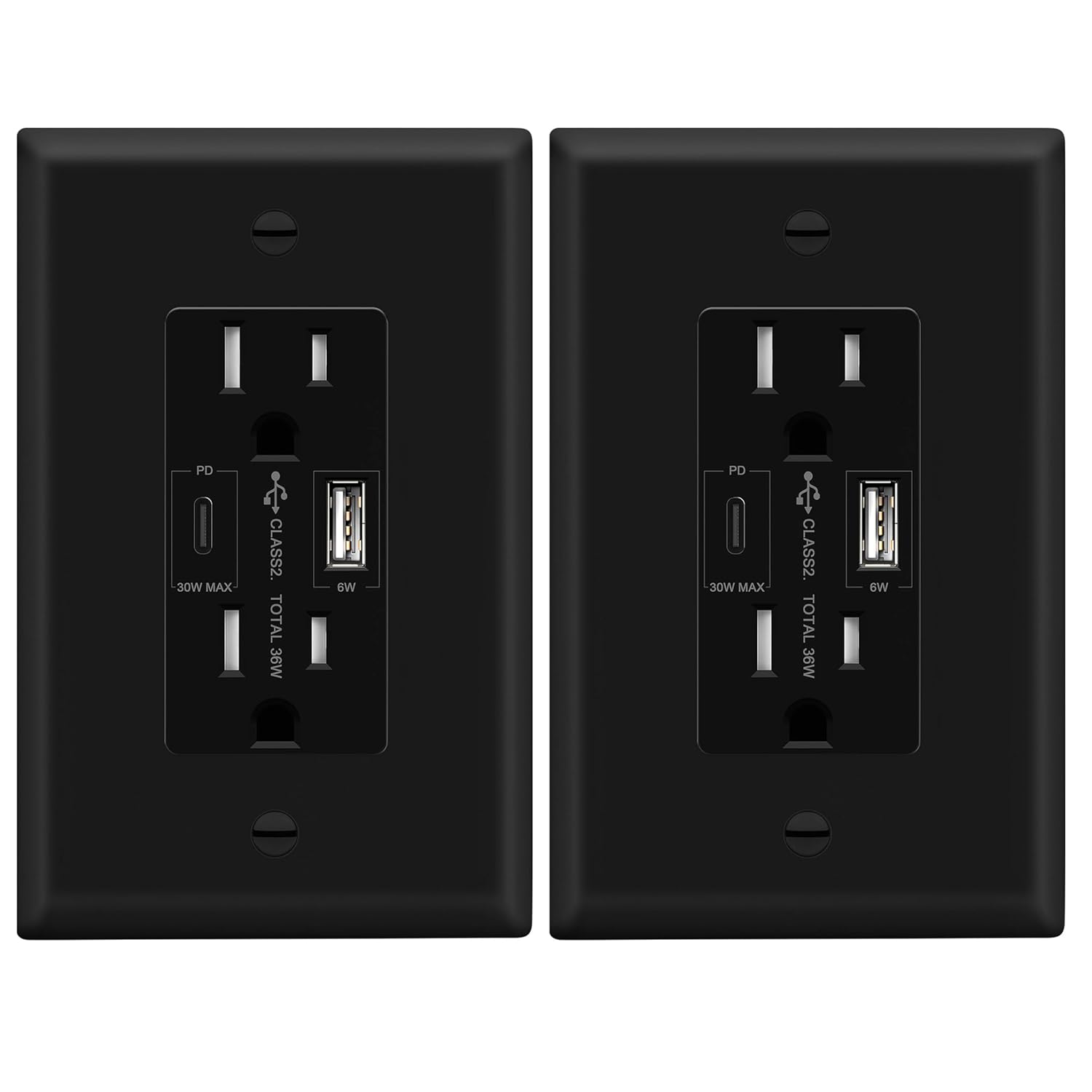 LIDER USB-C 36W Power Delivery Wall Outlet for Modern Spaces