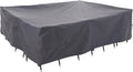 Large Grey Heavy-Duty Patio Table Cover 136x88x36in - Weather Tough