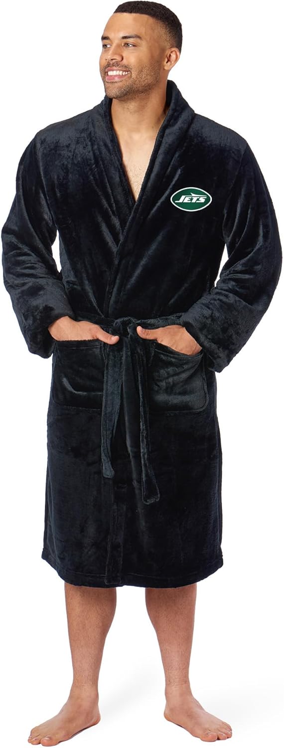 NFL Adult Unisex Silk Touch Bathrobe for New York Jets Fans