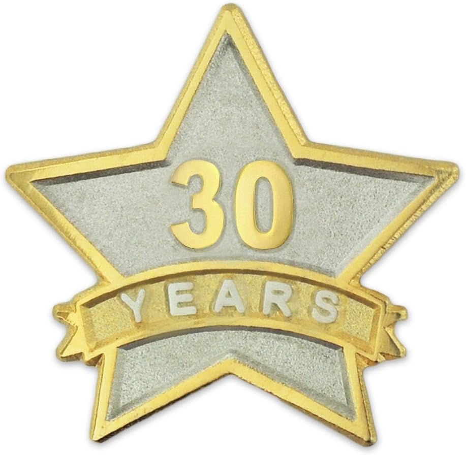 PinMart Year Service Award STAR Lapel Pin for Employee Recognition