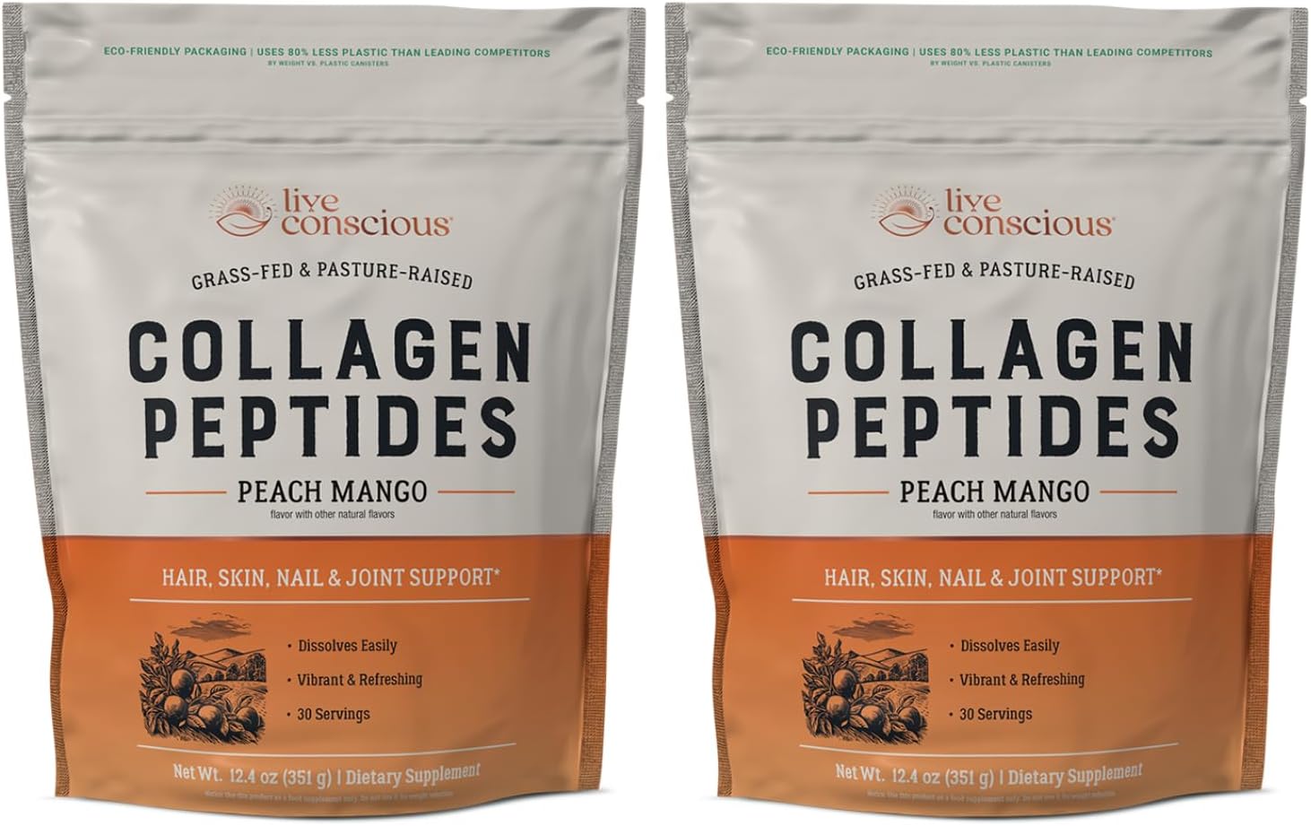 Live Conscious Collagen Peptides Powder for Hair, Skin, and Joints