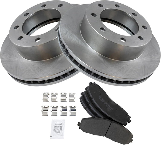 TRQ Front Brake Pad & Rotor Kit for 2013 Ford F-250 Super Duty