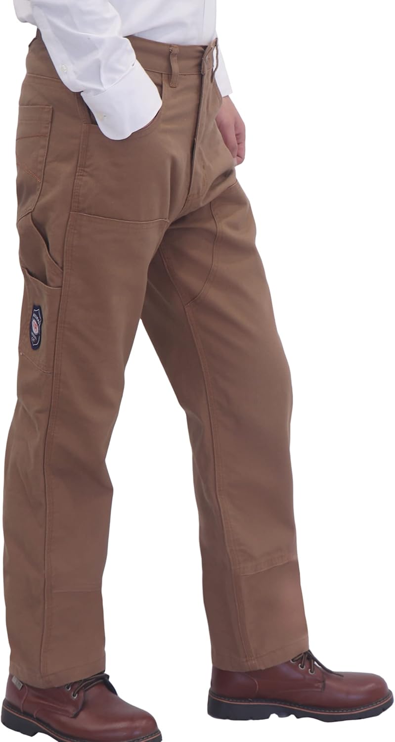 BOCOMAL FR Pants for Men Flame Resistant Duck Denim Work Jeans