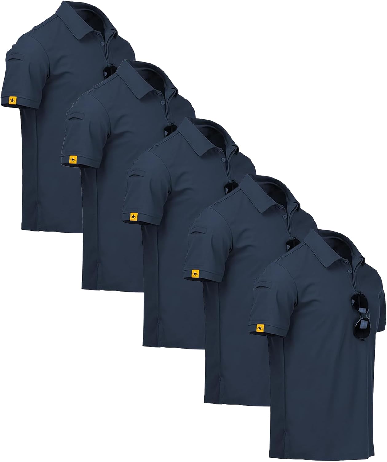 ZITY 5 Pack Mens Polo Shirt Short Sleeve Sports Golf T-Shirt