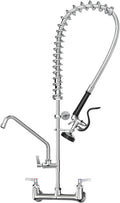 Commercial Faucet with Sprayer 36 in Wall Mount - Heavy-Duty Pre Rinse