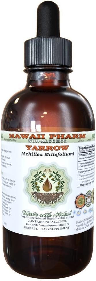 Yarrow Alcohol-Free Liquid Extract - Organic Herbal Supplement