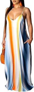 SheKiss Women's Casual Summer Floral Maxi Dress - Flowy Boho Fit