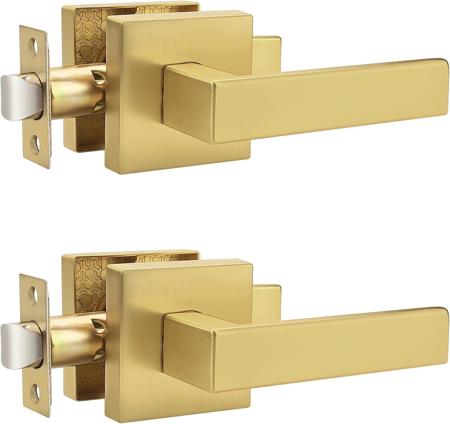 Probrico Gold Door Handles Passage Door Levers for Easy Use