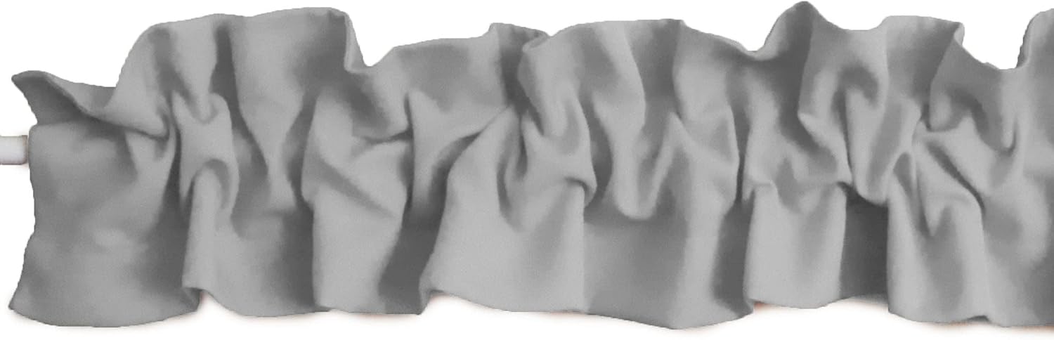 Solid Poplin Sleeve Topper Window Valance for Home Decor