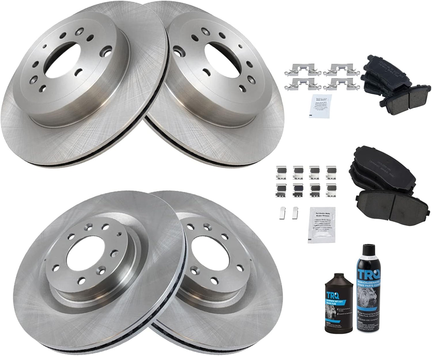 TRQ Brake Pad & Rotor Kit for 2007-2015 Mazda CX-9 Vehicles