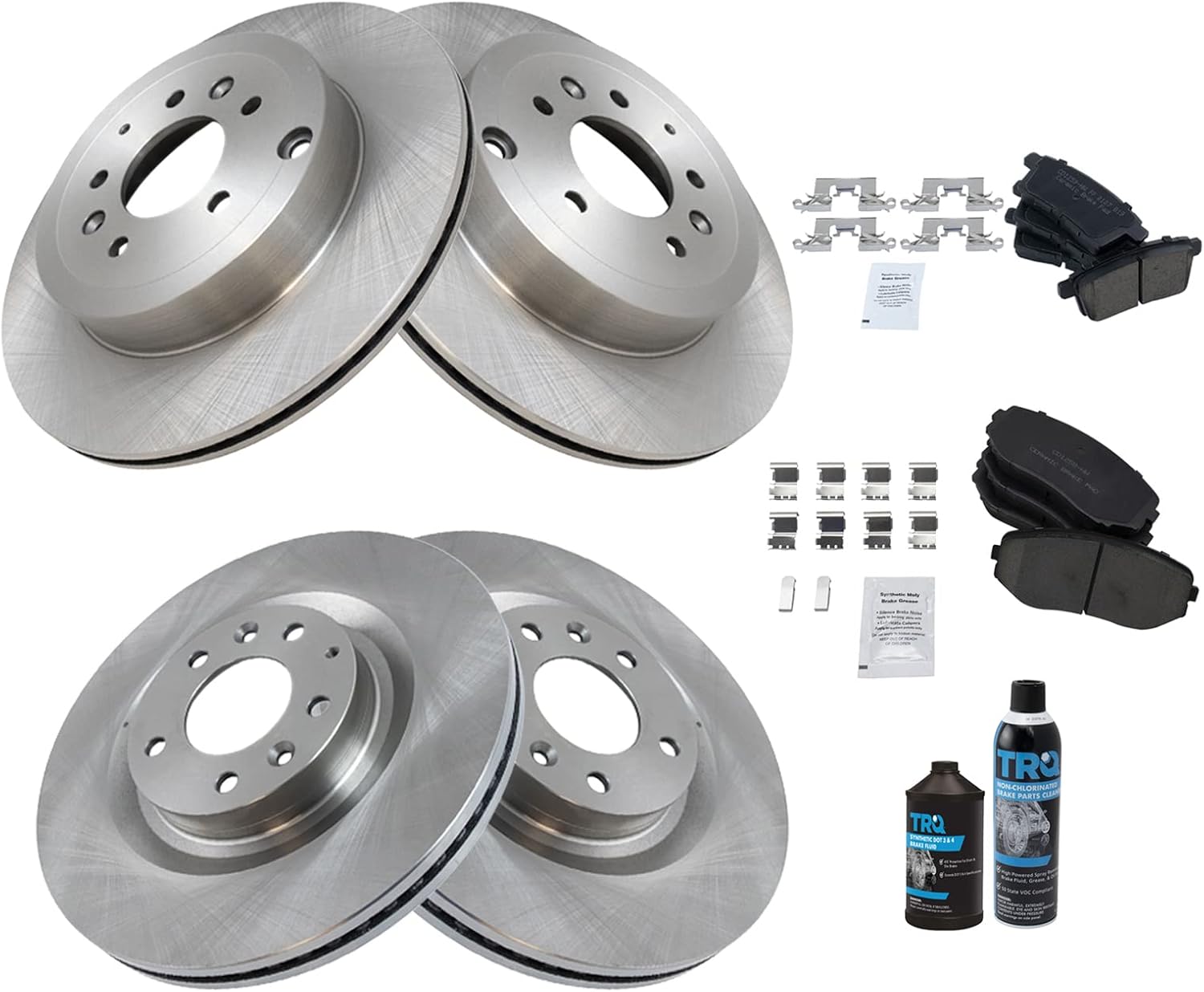 TRQ Brake Pad & Rotor Kit for 2007-2015 Mazda CX-9 Vehicles