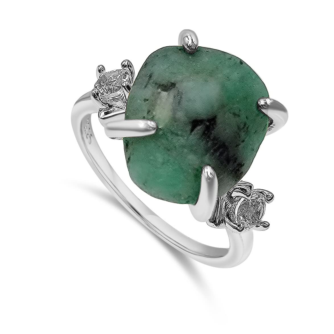 Real Raw Crystal Ring Birthstone Jewelry Gift for Her