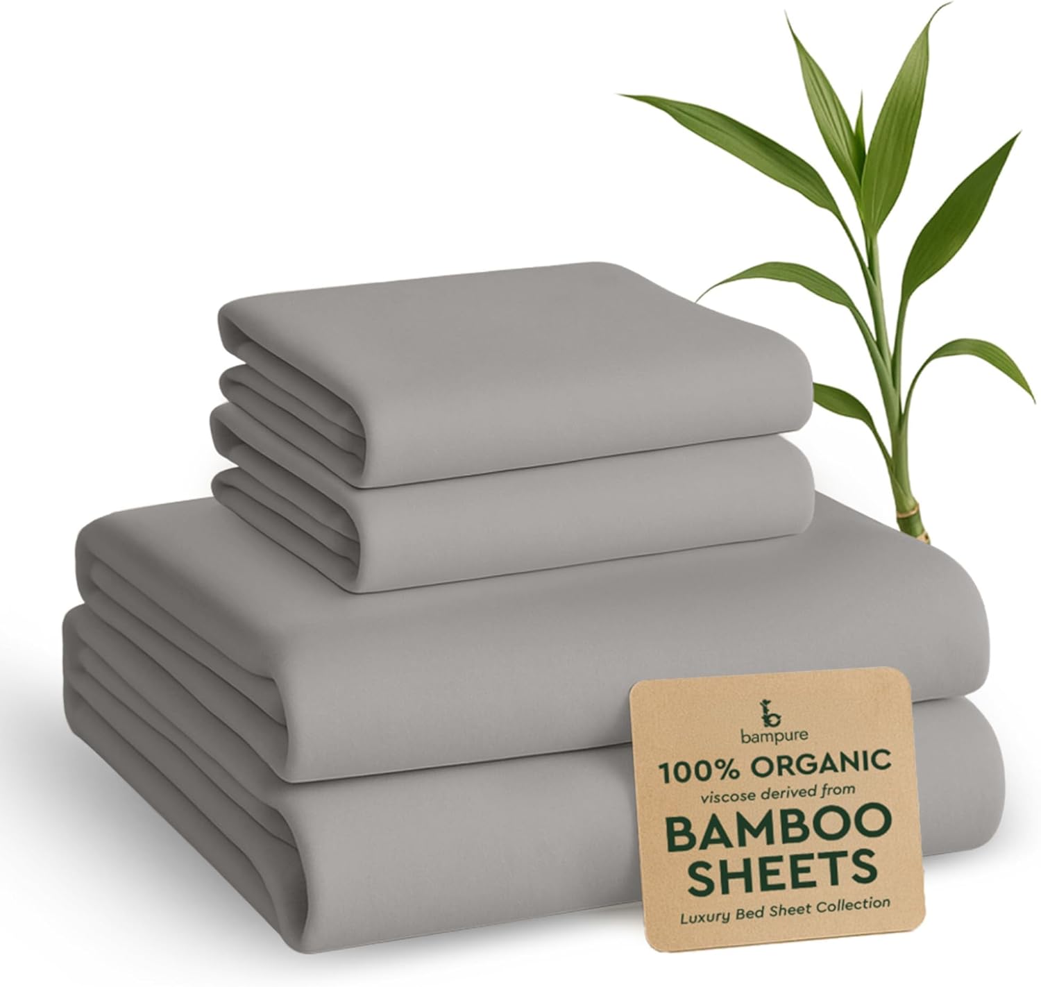 BAMPURE Luxury Series King Sheet Set - Soft Bamboo Cooling Sheets