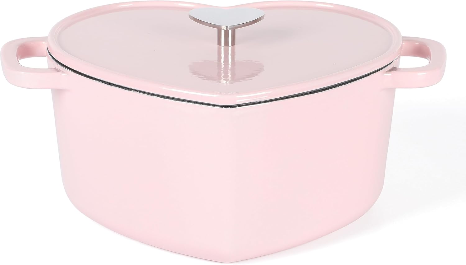 Martha Stewart Heart Shaped 4-Quart Enamel Cast Iron Dutch Oven
