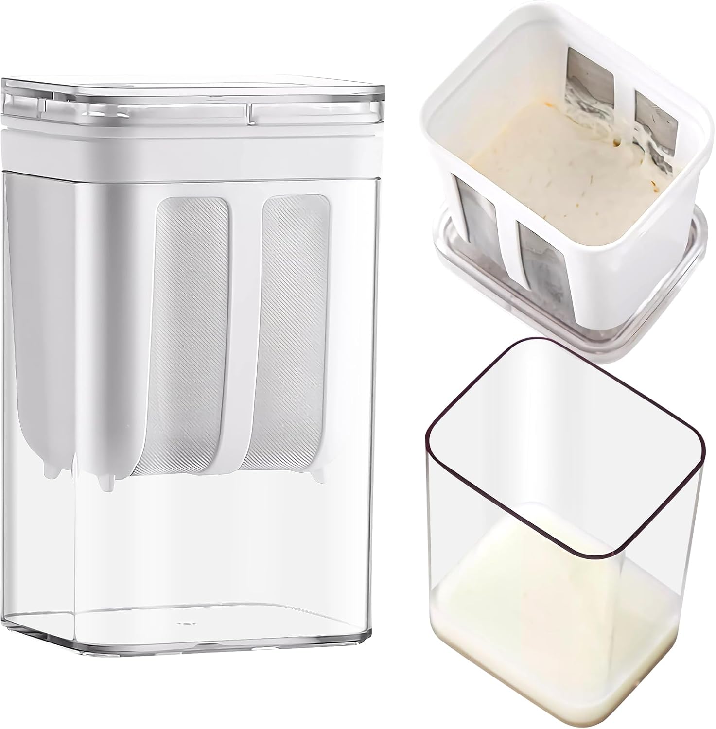 Mesen 1100 ML Yogurt Strainer: Thickens Yogurt Effortlessly