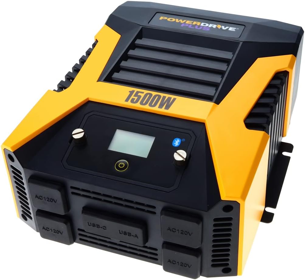 1500W Power Inverter: Bluetooth & Remote Control