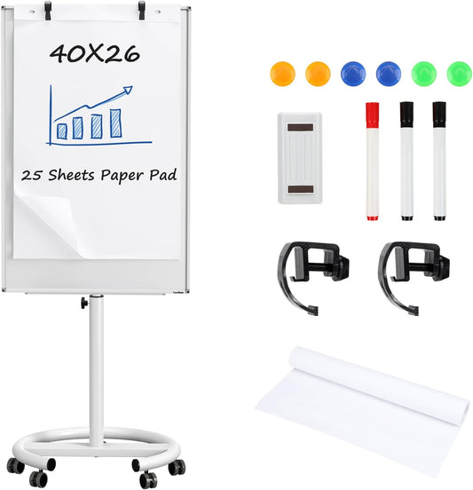 Tankee Mobile Whiteboard on Wheels - Portable Magnetic Board