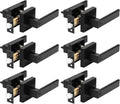 Probrico 6 Pack Privacy Door Handles Matte Black - Durable Interior