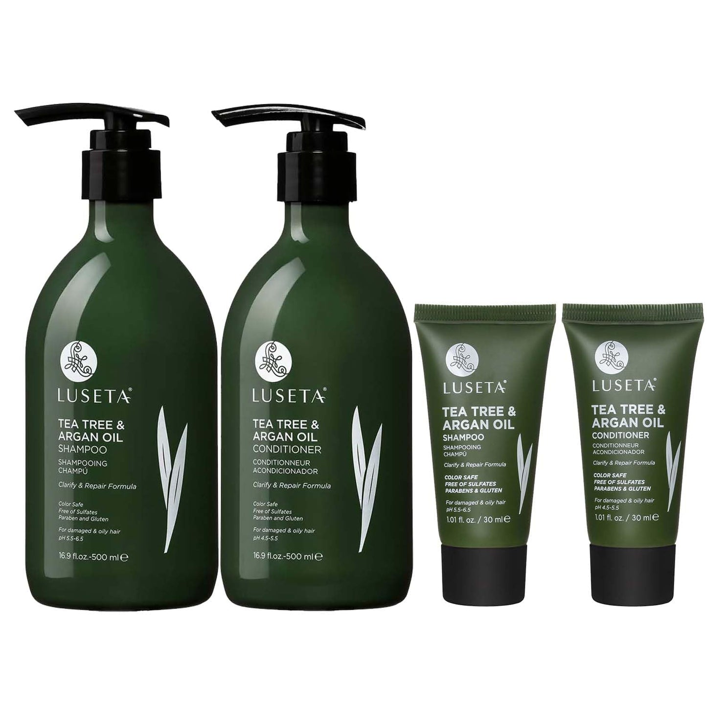 Luseta Tea Tree Shampoo and Conditioner Set for Oily Hair Care