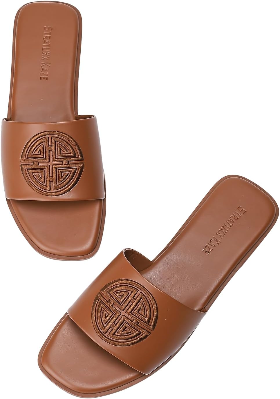 Stratuxx Kaze Womens Flat Sandals with Memory Foam Comfort