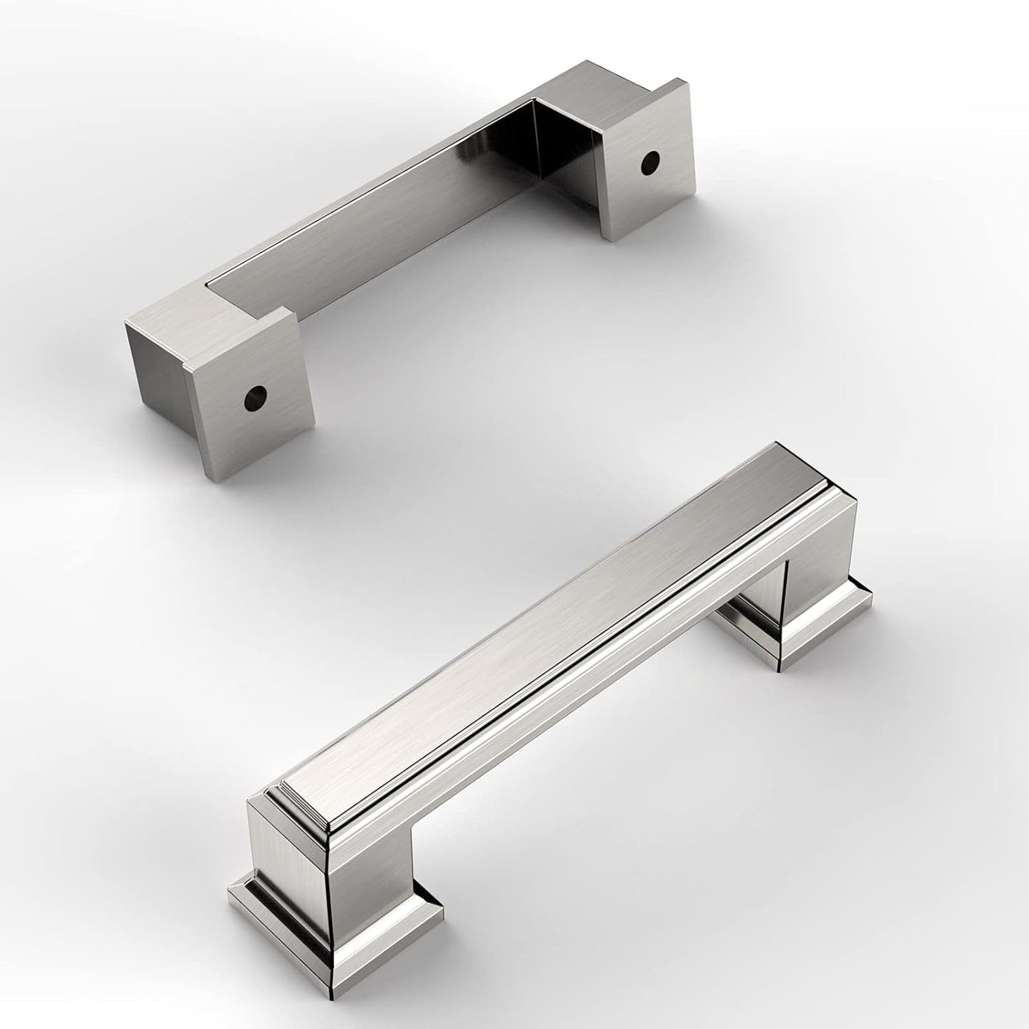 Amerdeco 10 Pack Brushed Satin Nickel Cabinet Pulls for Home