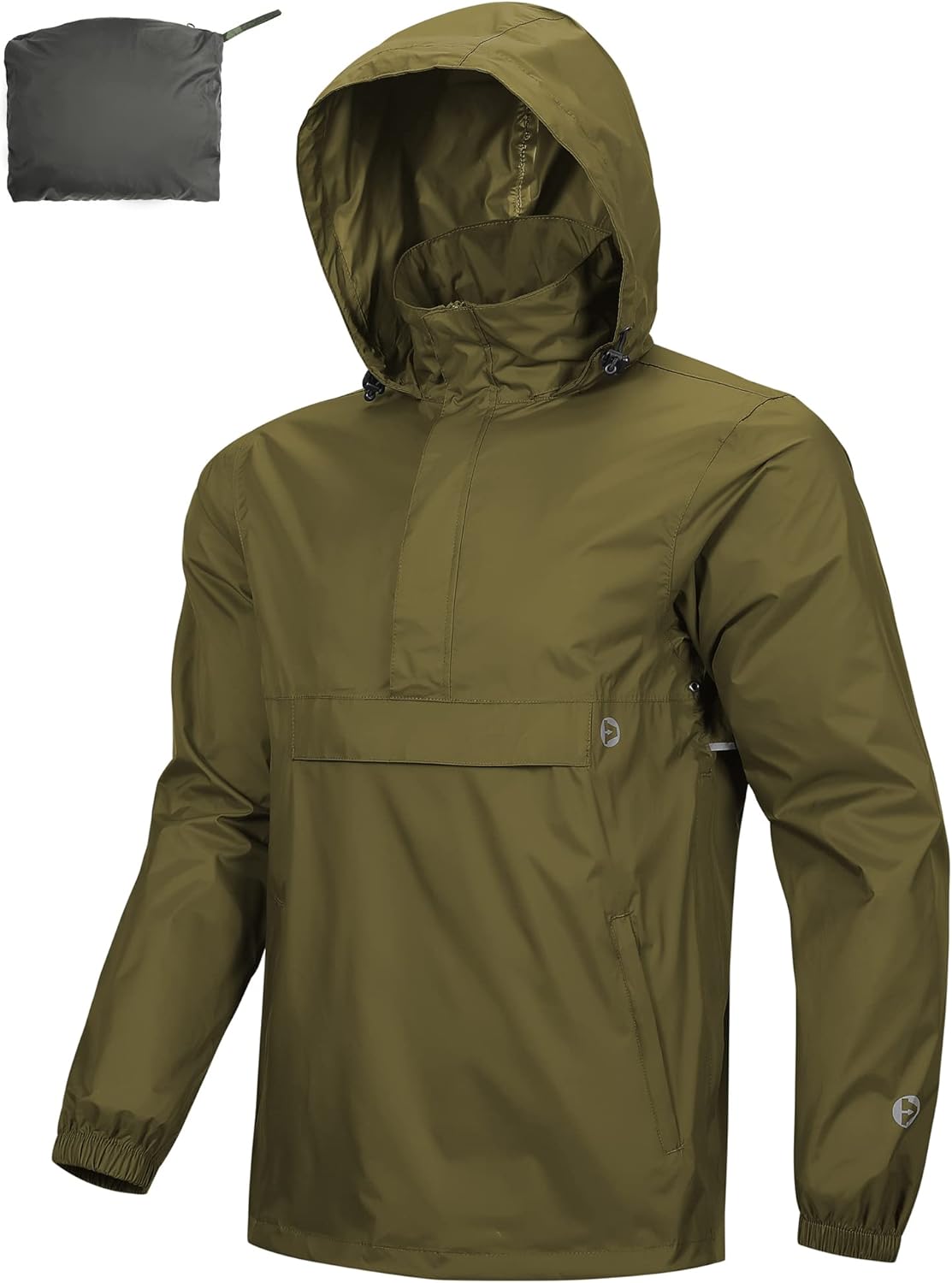 Outdoor Ventures Men's Rain Jacket Lightweight Waterproof Pullover