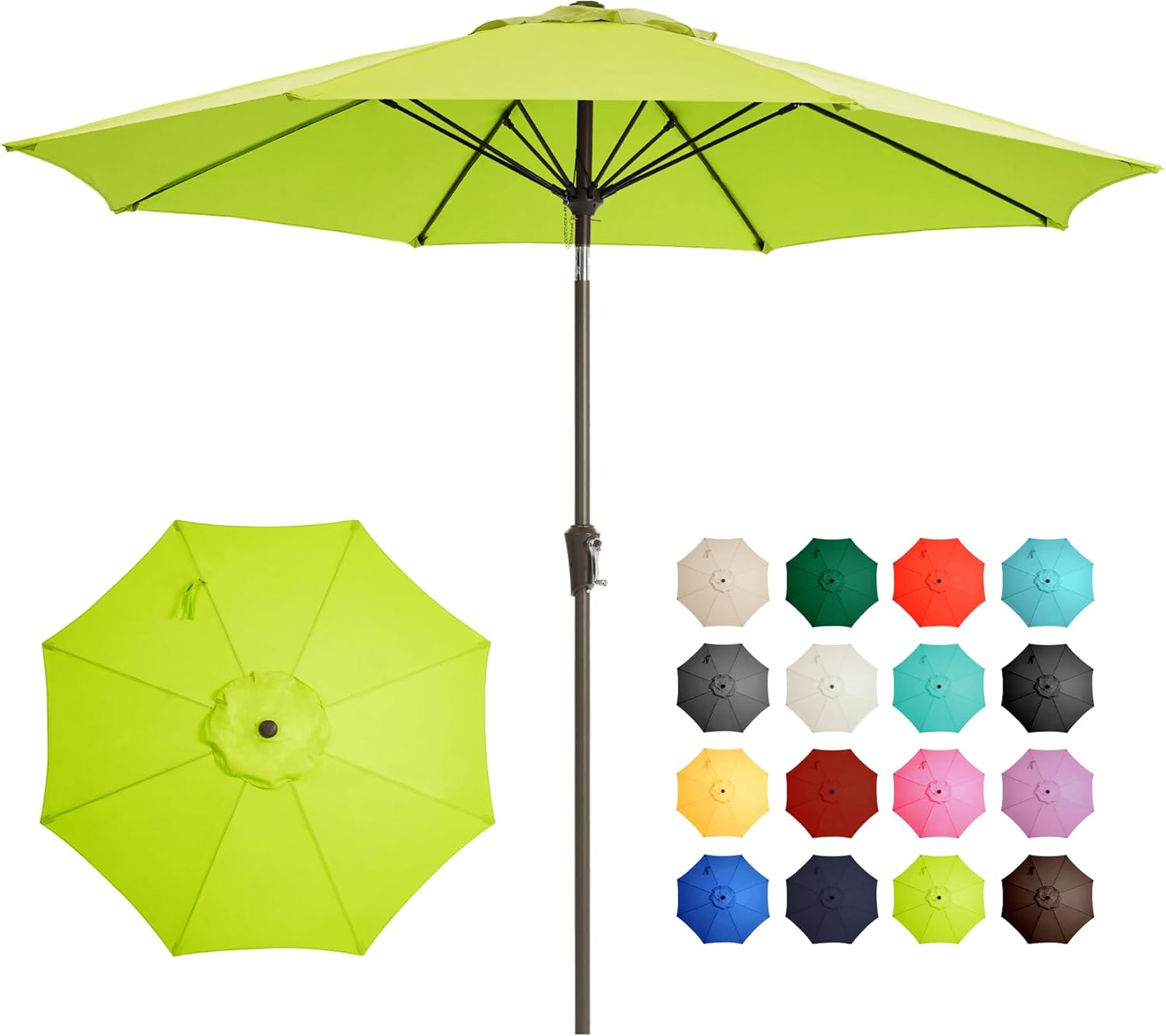 9FT Large Outdoor Patio Umbrella for Garden and Deck Use