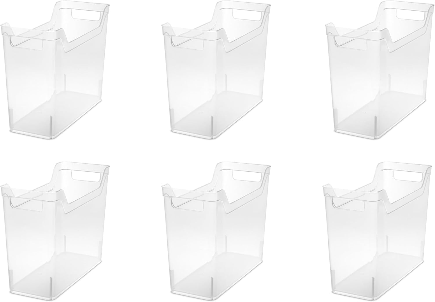 Sterilite Narrow Shelf Bin with Handles for Organizing