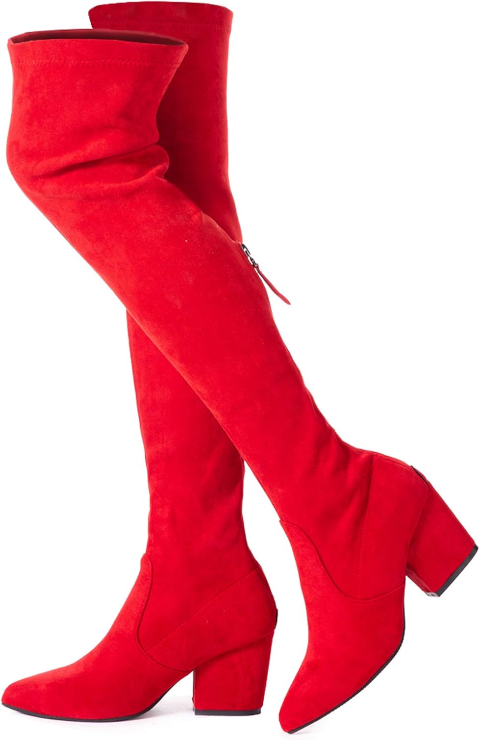 Mtzyoa Thigh High Block Heel Boot for Women - Stylish Comfort