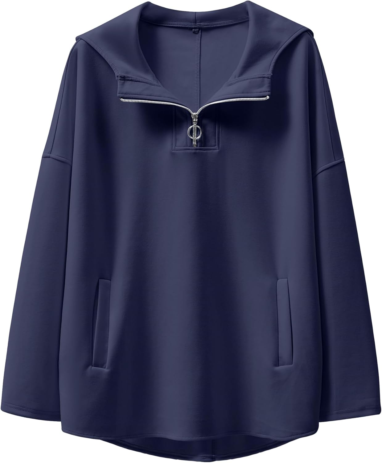 Oversized Hoodie Quarter Zip Sweatshirts for Trendy Teens