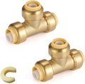 HeSun 150-Pack Pushfit Tee 1/2 in Push-to-Connect Fittings - Fast
