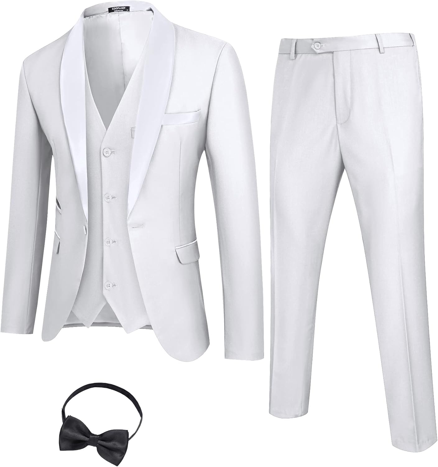 COOFANDY Men's 3 Piece Slim Fit Tuxedo Set for Any Occasion