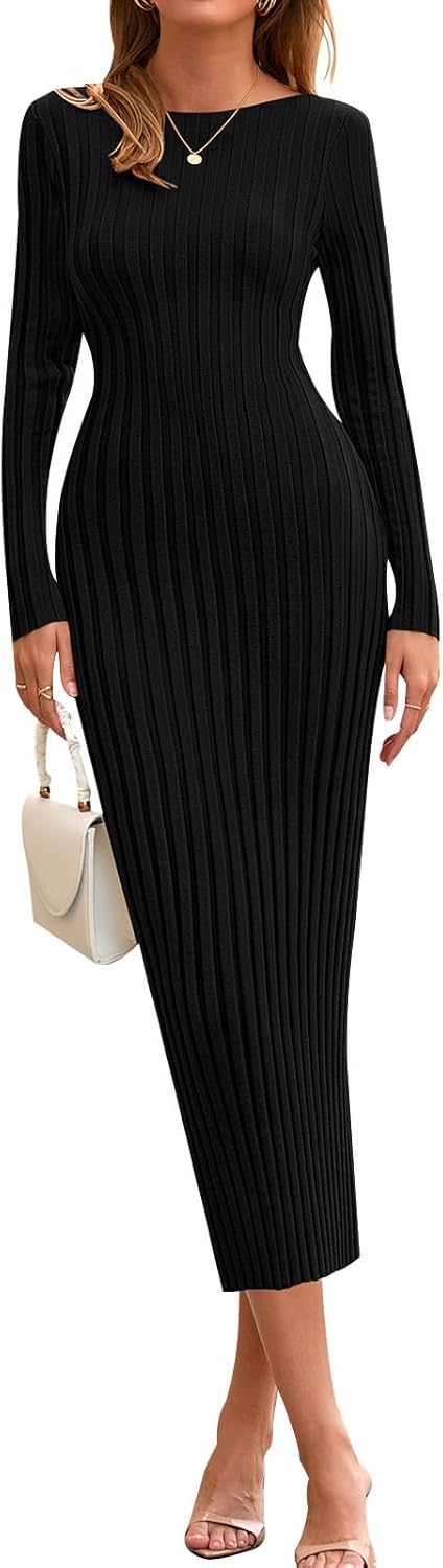 PRETTYGARDEN Womens Sweater Dress for Fall 2025 Casual Style